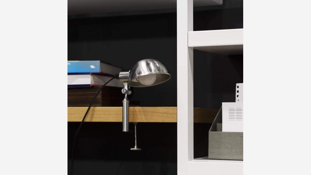 Lámpara de despacho con pinza de acero metal