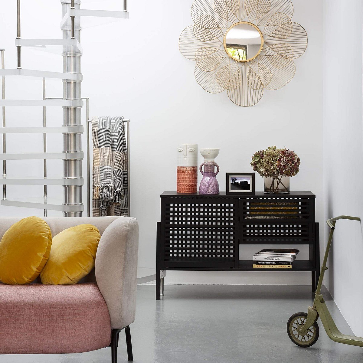 Ribi - Aparador alto de roble - Negro - Habitat