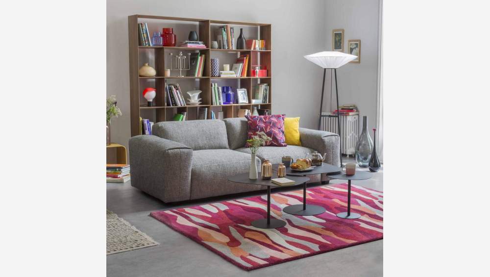 2-Sitzer Sofa aus genarbtem Eton-Leder - Cremefarben