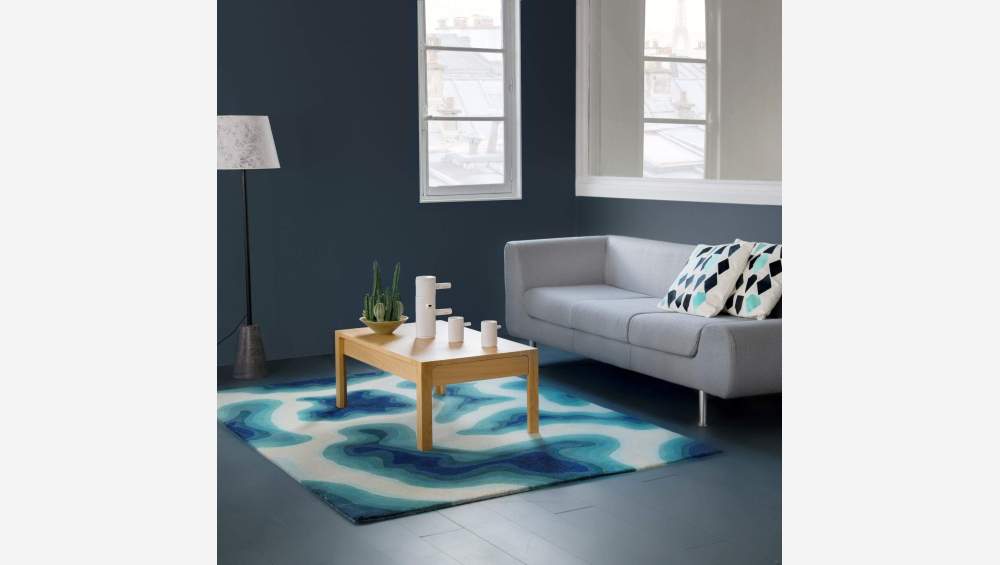 Hand tufted rug 170x240cm blue