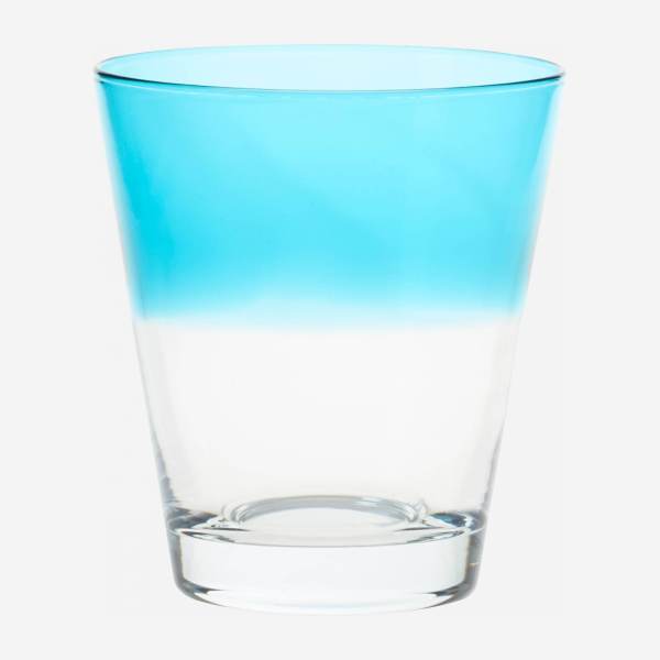 Vaso de vidrio soplado 360 ml - Turquesa