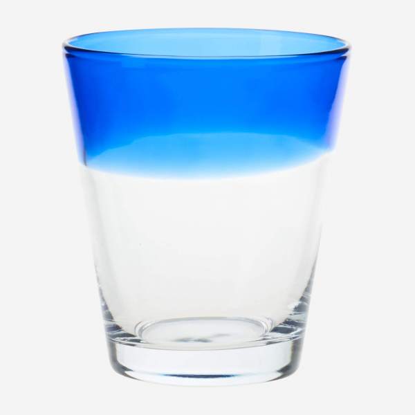 Vaso de vidrio soplado 360 ml - Azul