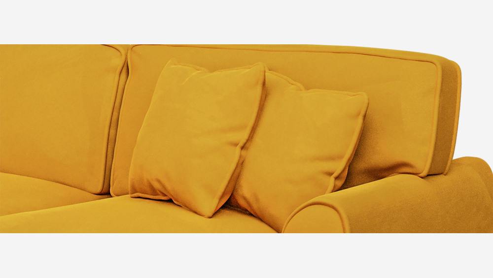Sofá cama 160cm de Terciopelo - Amarillo mostaza