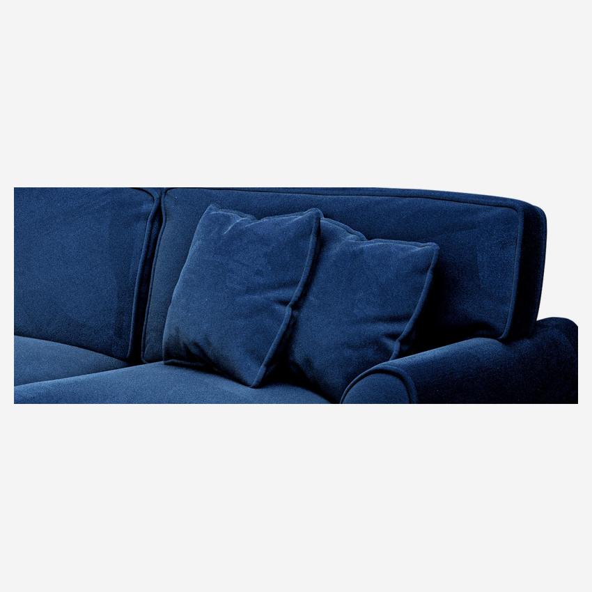 Sofá Convertible 160cm de Terciopelo - Azul