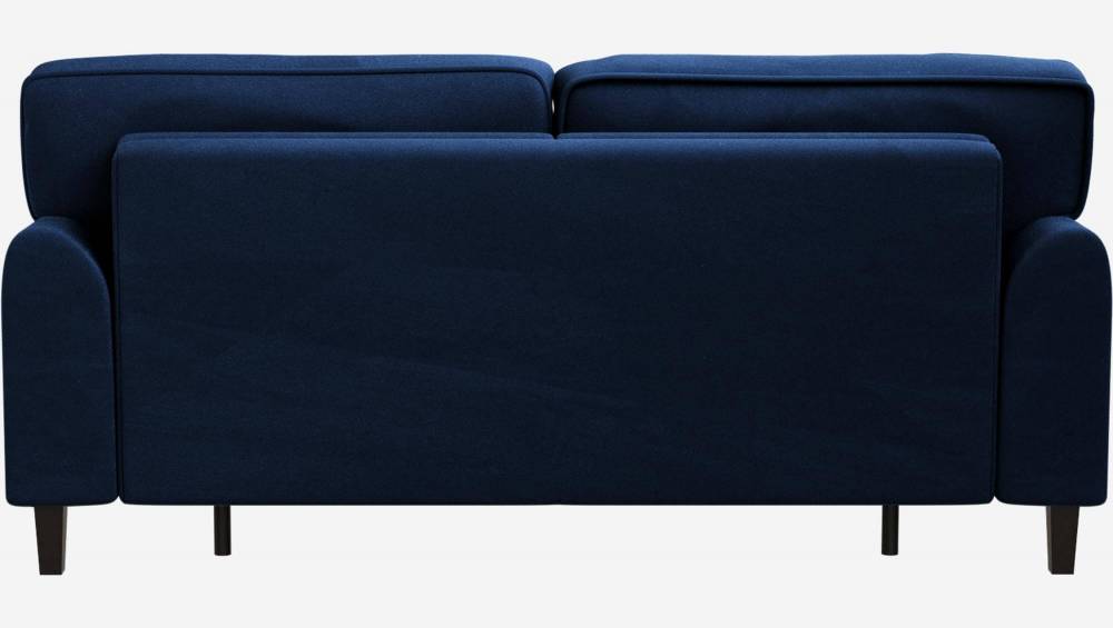 Romain Canape Convertible 140cm En Velours Bleu Habitat