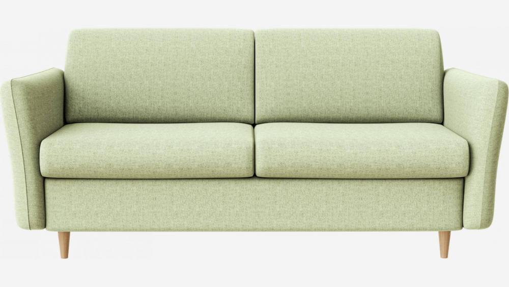 Sofá cama con somier de láminas de tela - Verde menta