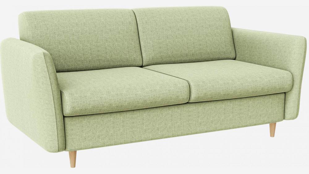 Sofá cama con somier de láminas de tela - Verde menta