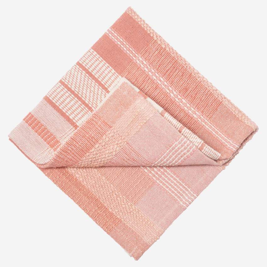 Set 4 servilletas de algodón - 40 x 40 cm - Rosa