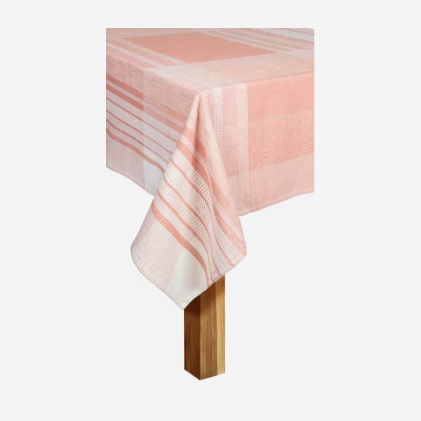 Mantel de algodón - 170 x 250 cm - Rosa