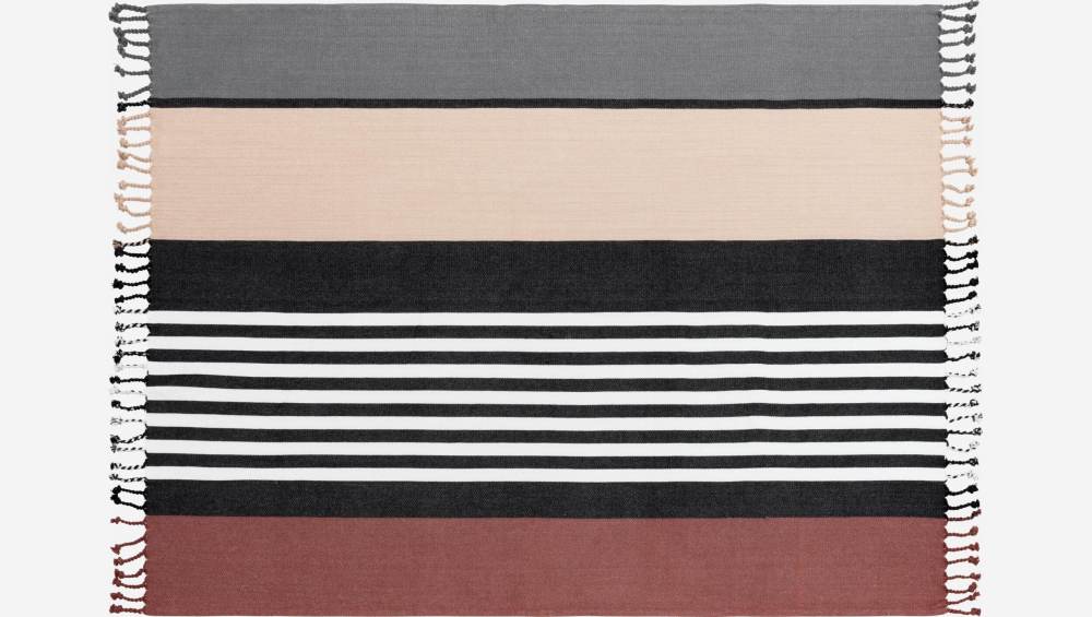Plaid de algodón - 130 x 170 cm - Negro