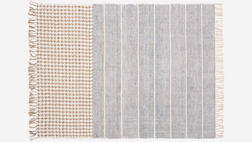 Plaid de algodón - 130 x 170 cm - Azul cielo