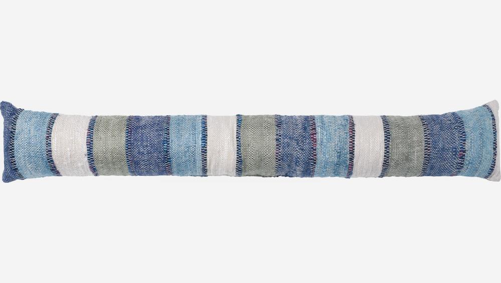 Burlete para puerta de algodón - 12 x 80 cm - Azul