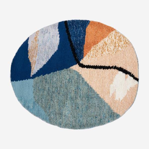 Handgewebter Teppich aus Wolle - 160 x 180 cm - Motiv by Floriane Jacques