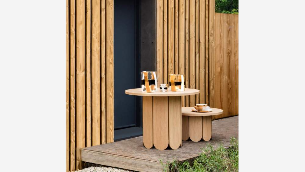 Mesa de comedor redonda de roble - Natural - Design by Pavel Vetrov