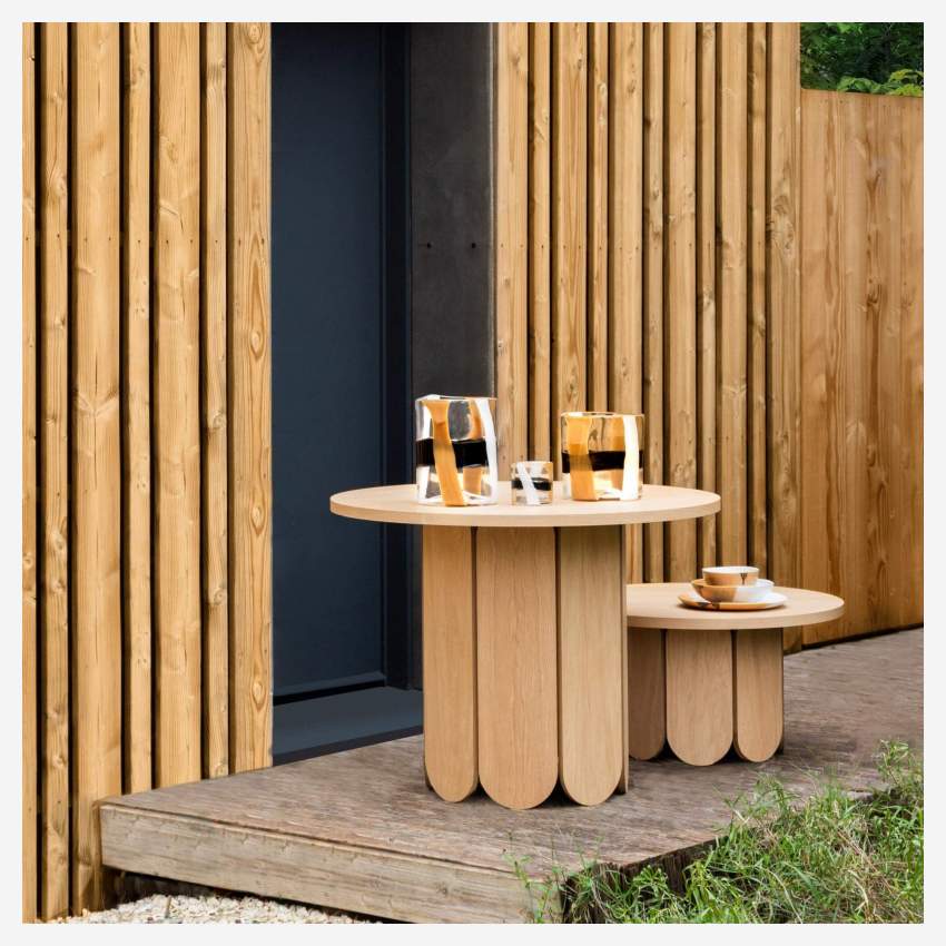 Table à manger ronde en chêne - Naturel - Design by Pavel Vetrov