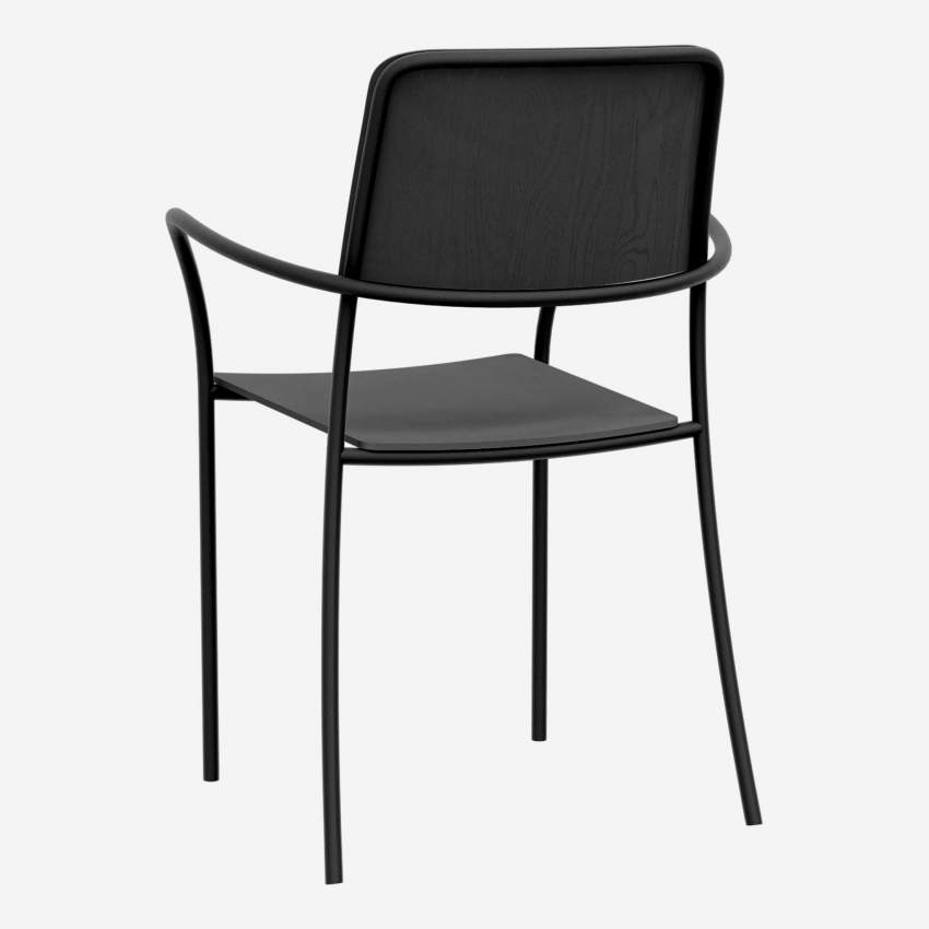 Chaise en chêne et métal – Noir – Design by Christian Ghion