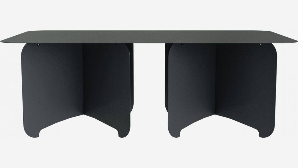 Table basse rectangulaire en métal - Noir