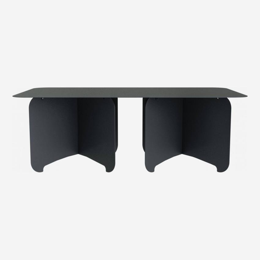 Table basse rectangulaire en métal - Noir