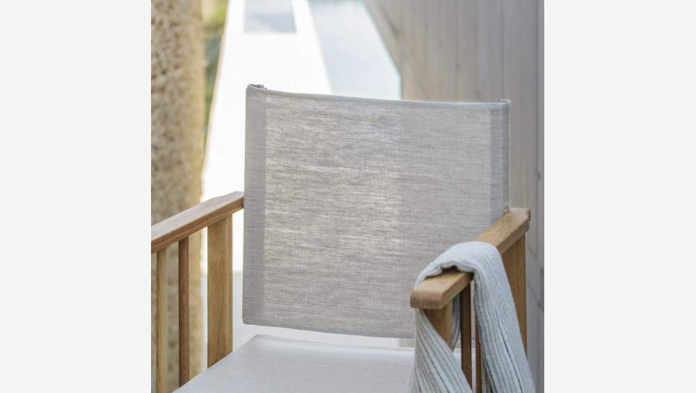 Toile en lin pour chaise pliante - Ecru (structure vendue séparément)