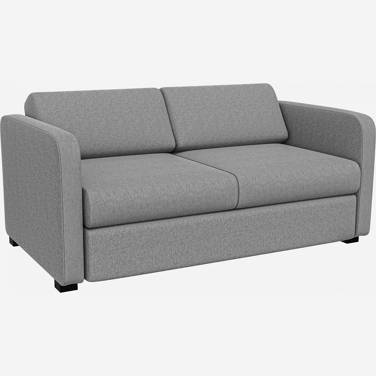 porto canape lit 2pl a lattes acc fins tissu gris habitat