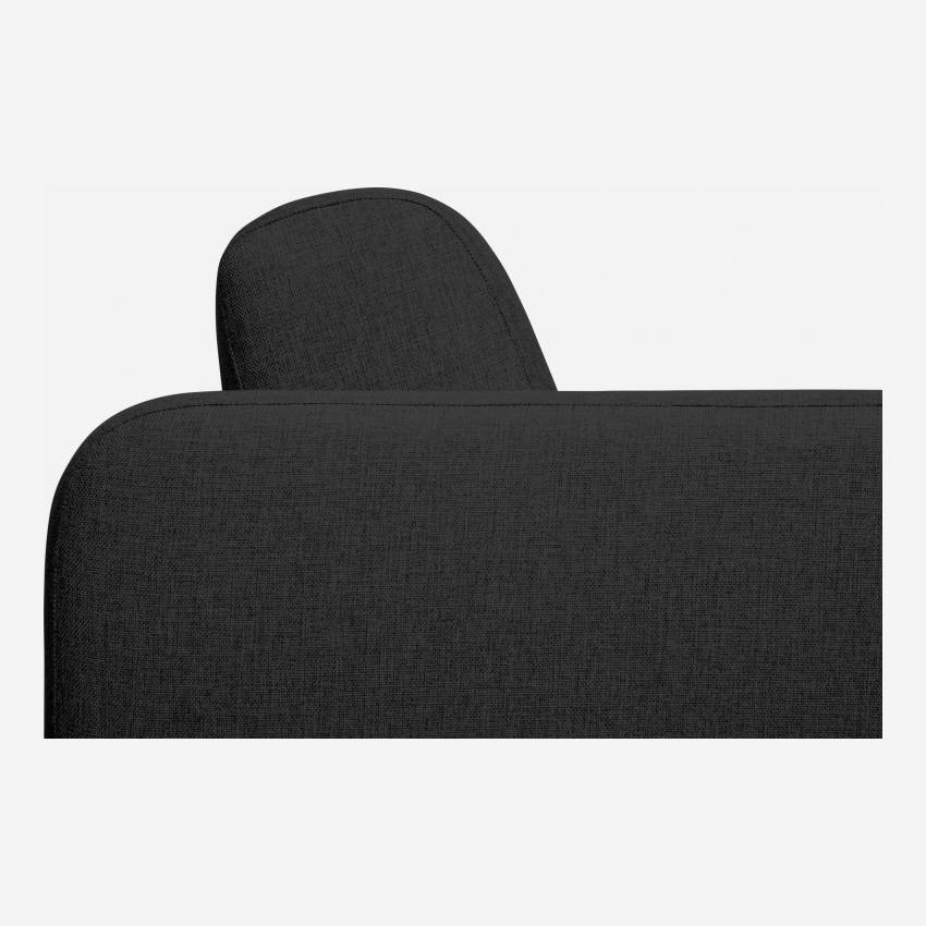 Sofá convertible compacto con lamas de tela - Gris oscuro