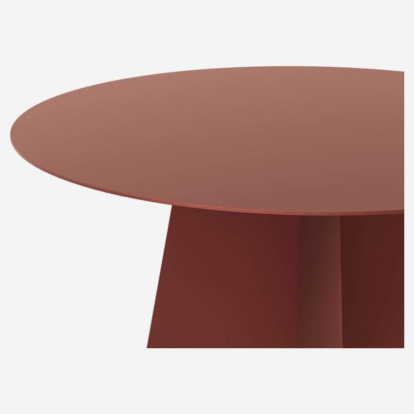 Table d'appoint ronde en métal - Rouge