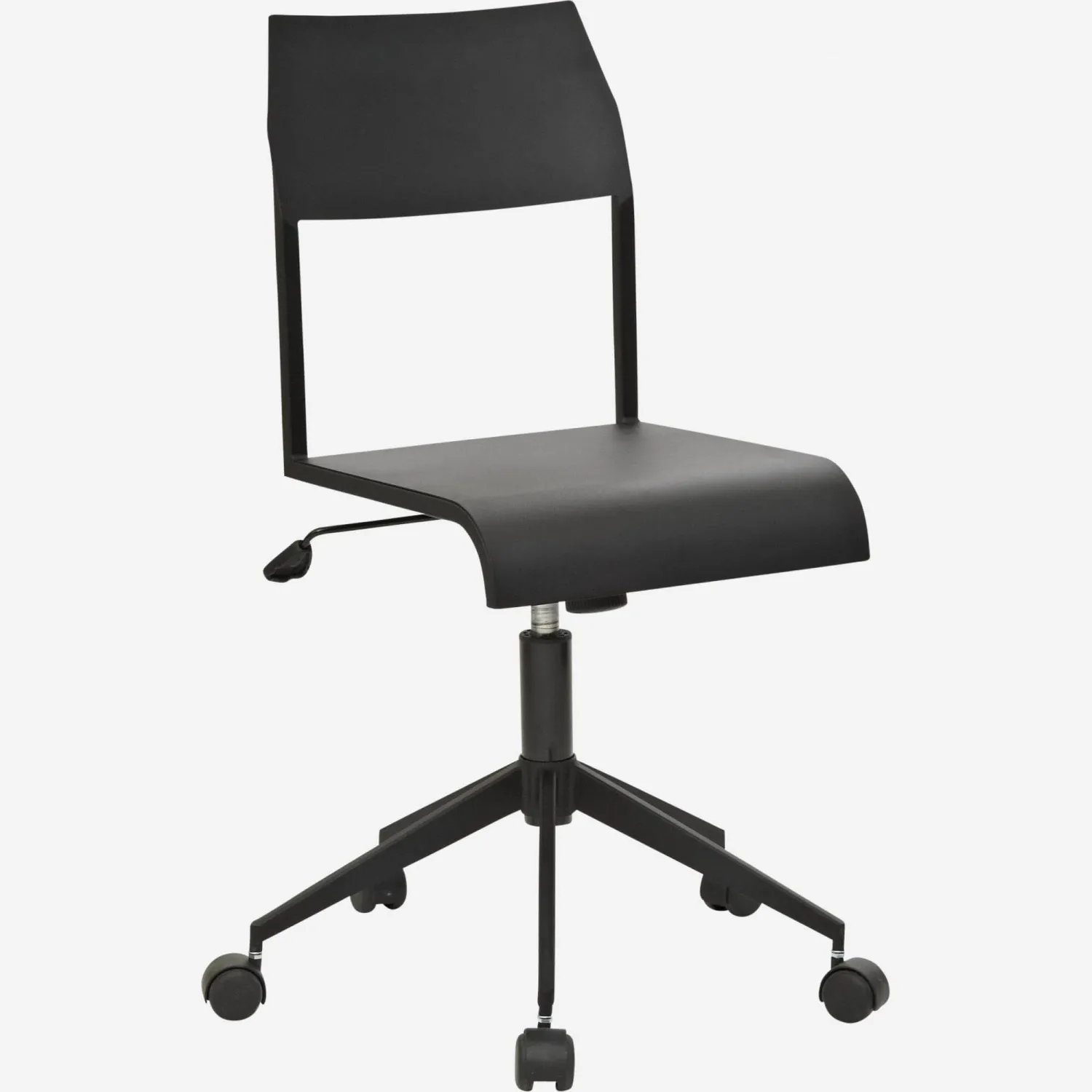 Chaise de bureau à roulette en nylon noir