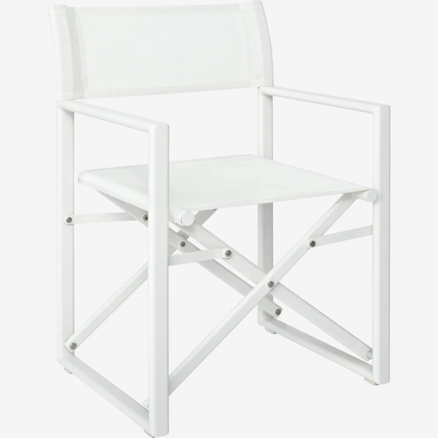 Silla de jardín aluminio blanco