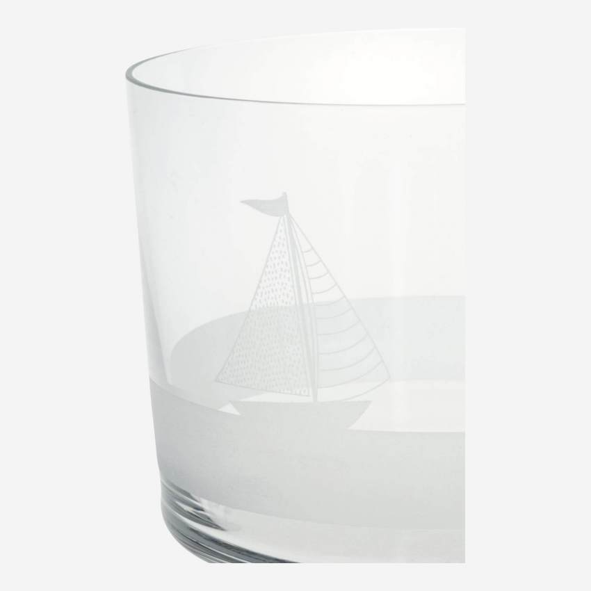 Set 4 vasos de vidrio – 190 ml – Estampado by F. Jacques