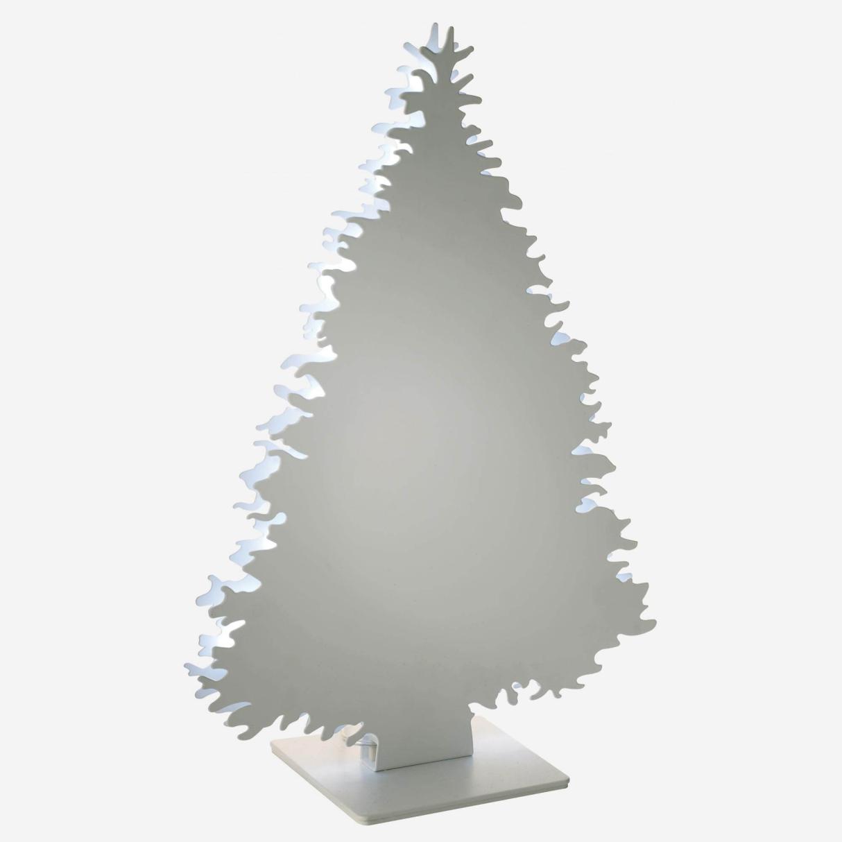 Árbol de Navidad blanco 40 leds  metálico