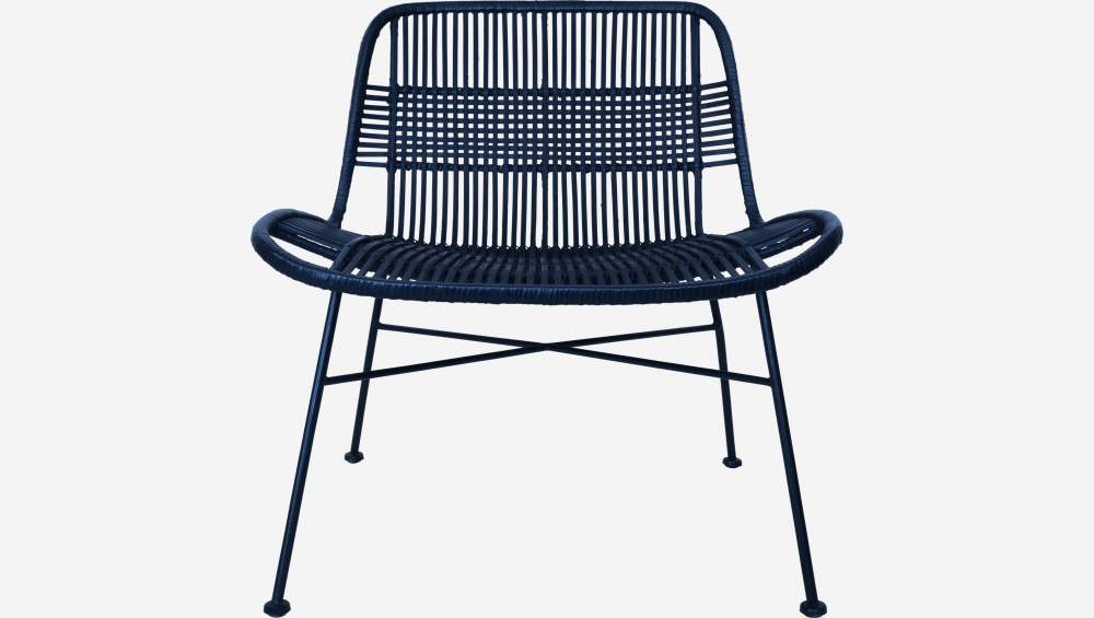 Chaise en rotin - Bleu foncé