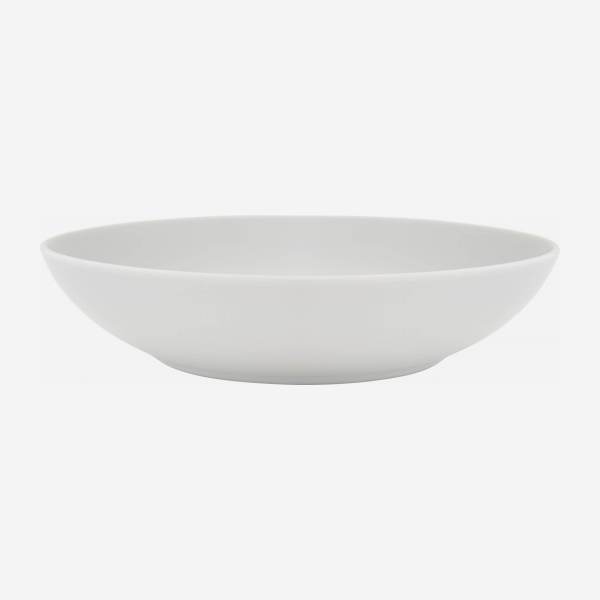 Prato de sopa de porcelana - 20 cm - Branco