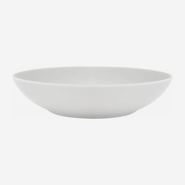 Porcelain deep plate - 20 cm - White