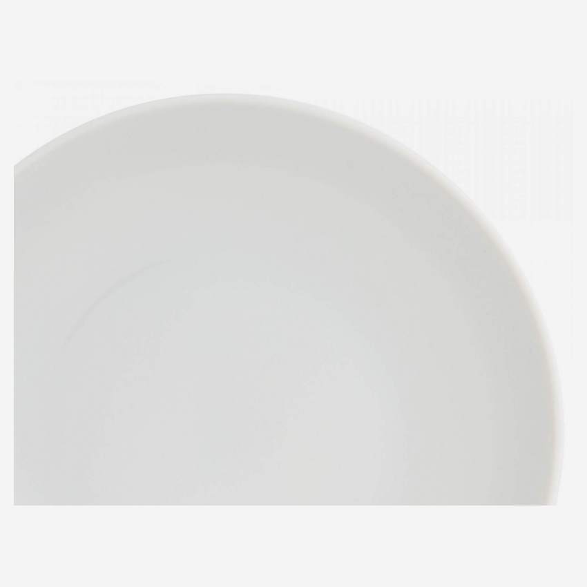 Tiefer Teller, 20 cm, aus weißem Porzellan