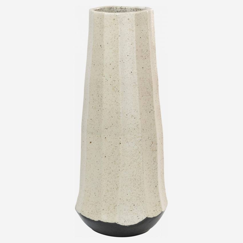 Vase en grès - 35 cm - Beige