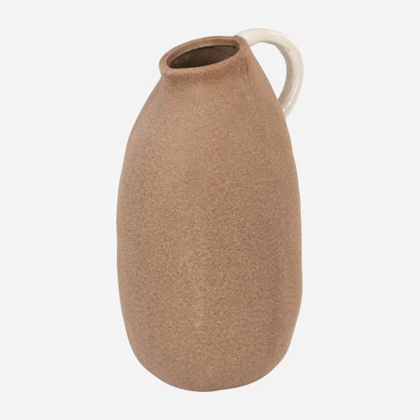 Vase cruche en céramique - 31 cm - Marron