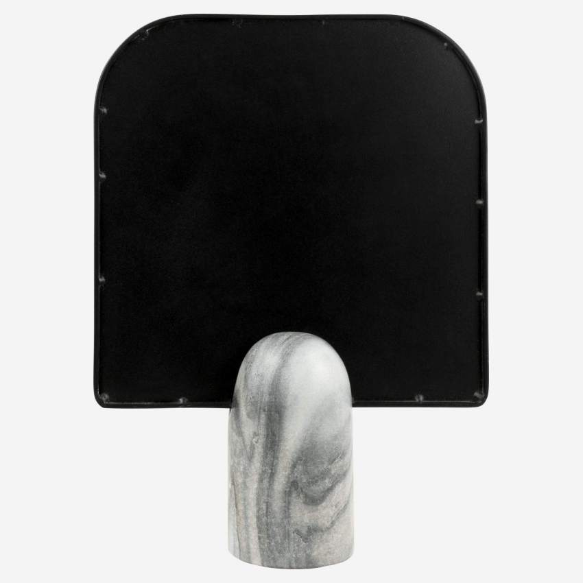 Espejo de mesa cuadrado - 28 cm - Negro