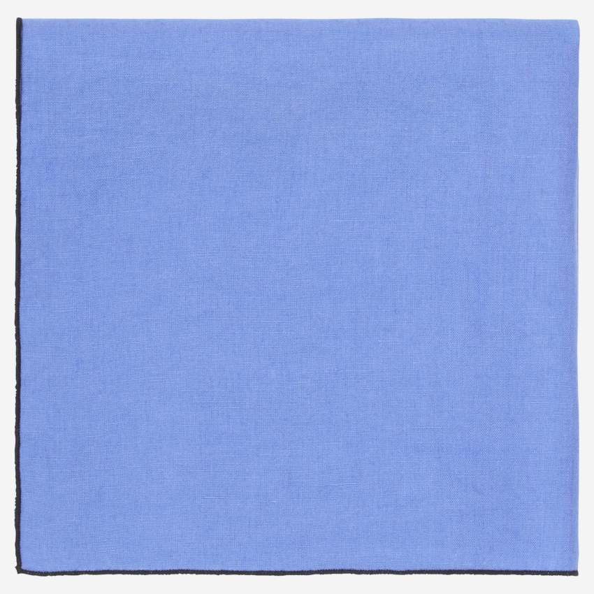 Lot de 2 serviettes de table en lin - 45 x 45 cm - Bleu électrique