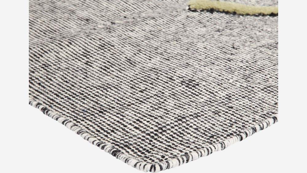 Tapis en laine et coton tissé main - 170 x 240 cm - Beige - Création de Floriane Jacques
