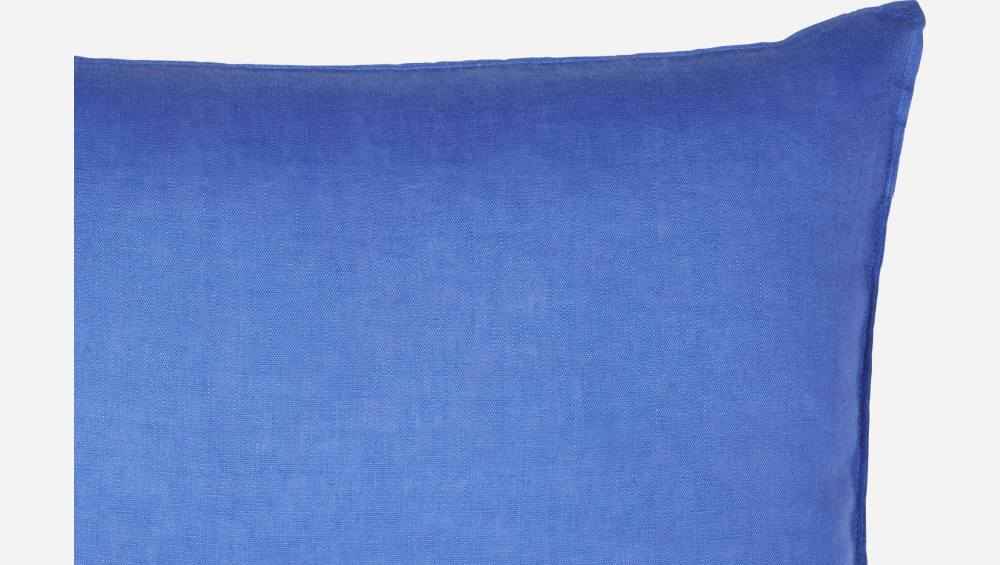 Cojín de lino - 40 x 50 cm - Azul eléctrico