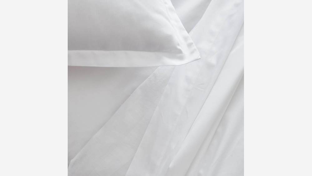 Drap plat en coton - 240 x 300 cm - Blanc