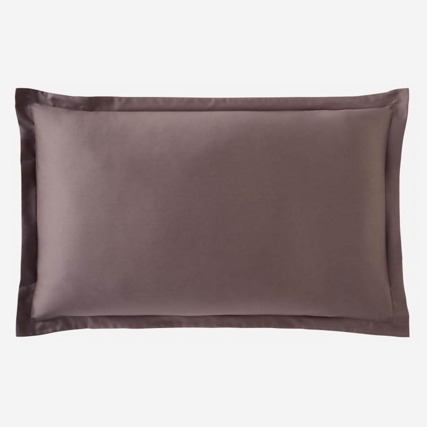 Funda de almohada de algodón -  50 x 80 cm - Gris oscuro