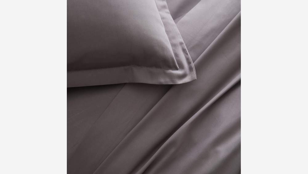 Funda de almohada de algodón - 65 x 65 cm - Gris oscuro
