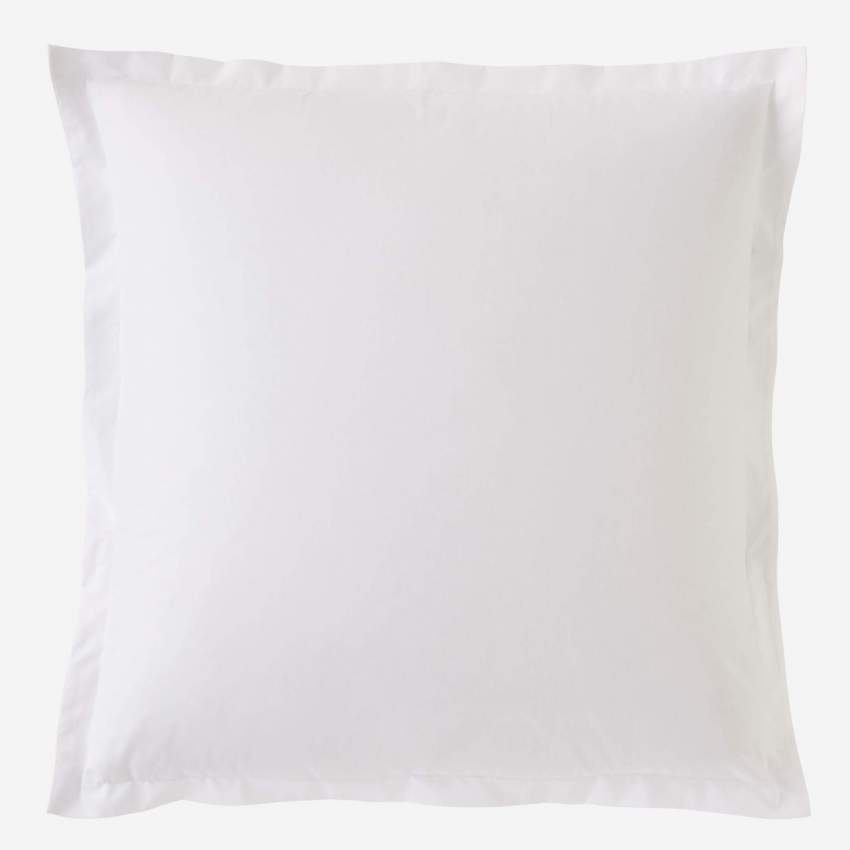 Funda de almohada de algodón - 65 x 65 cm - Blanca