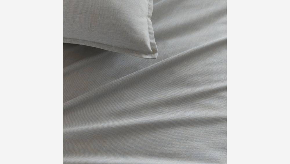 Taie d'oreiller en coton - 65 x 65 cm - Beige et vert clair