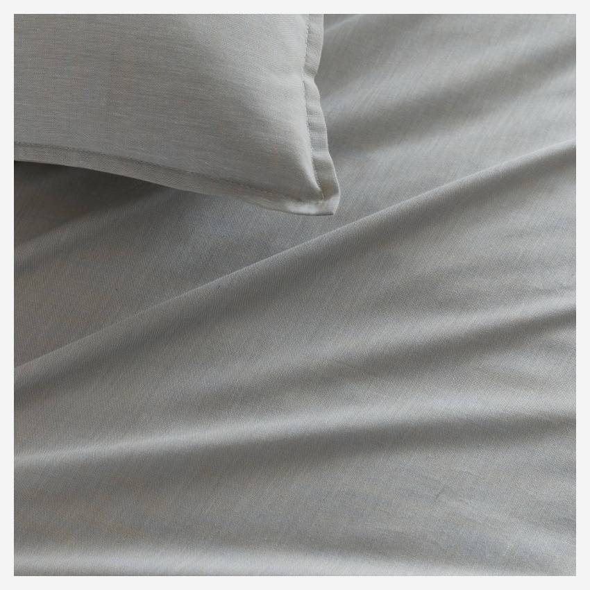 Funda nórdica de algodón - 240 x 260 cm - Beige y verde claro