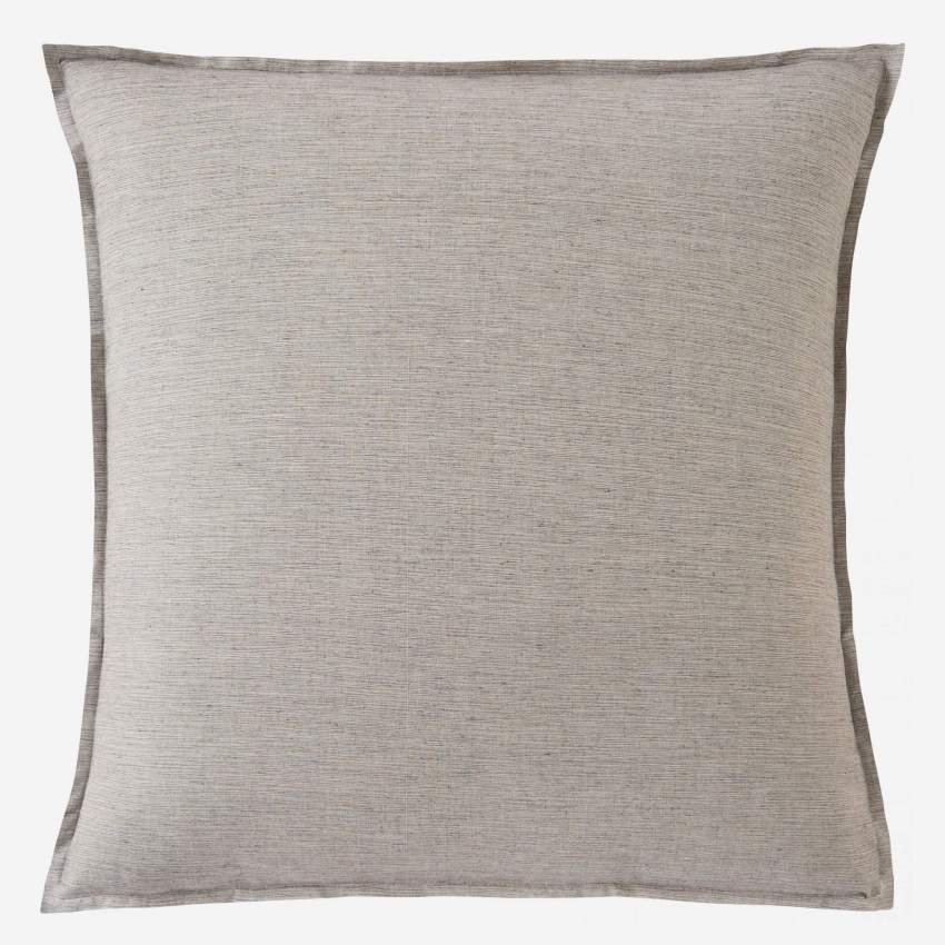Funda de almohada de algodón - 65 x 65 cm - Gris