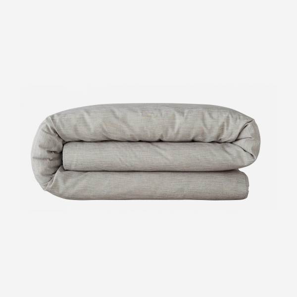 Bettbezug aus Baumwolle - 240 x 260 cm - Grau
