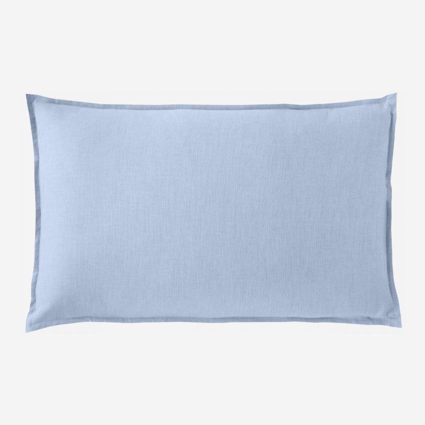 Funda de almohada de algodón - 50 x 80cm - Azul claro