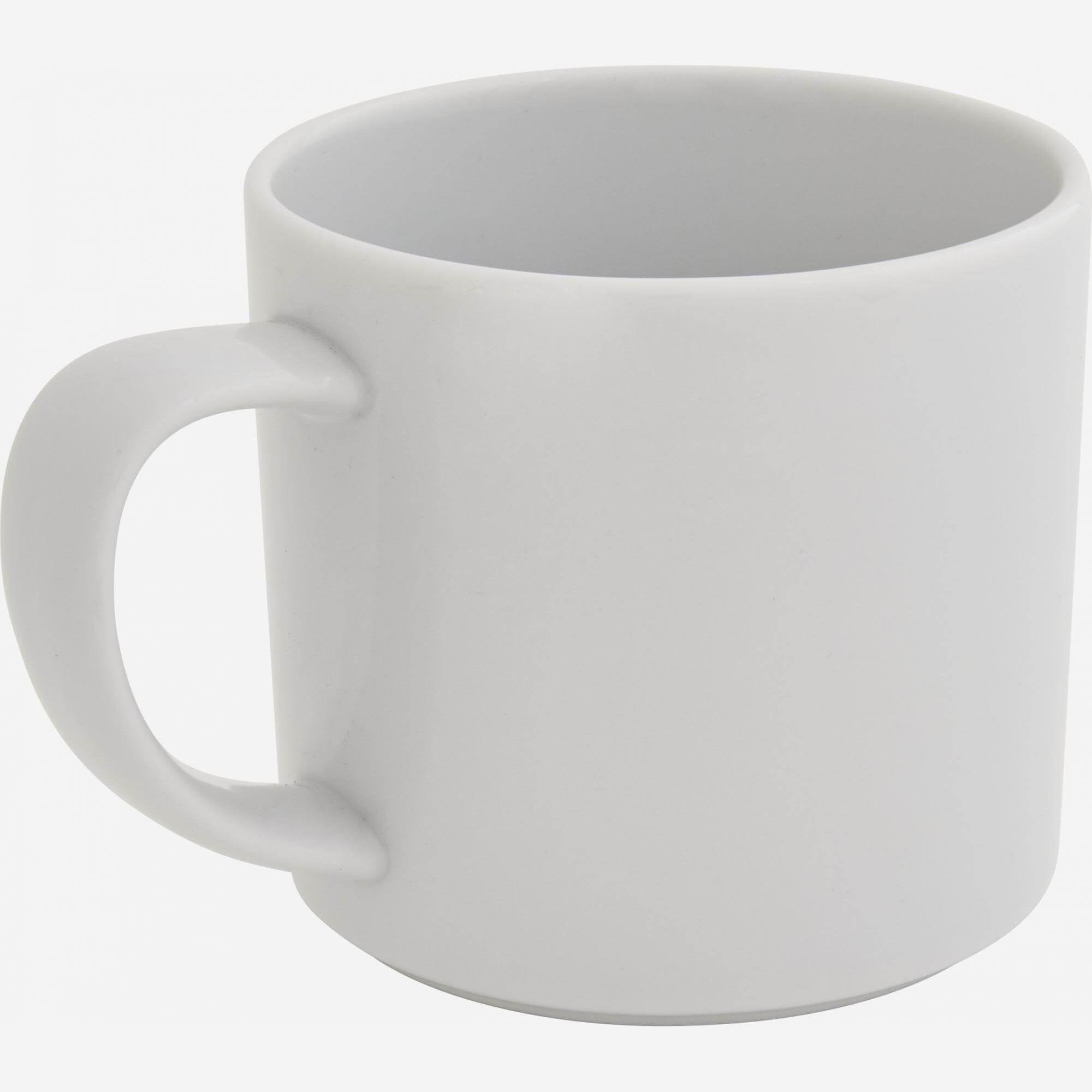 Porcelain coffee cup - White